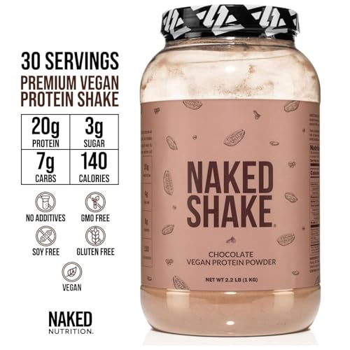 Image of NAKED Shake - Chocolate Protein Powder - Plant Based Protein Shake with Mct Oil, Gluten-Free, Soy-Free, No Gmos Or Artificial Sweeteners - 30 Servings (Pack of 2)