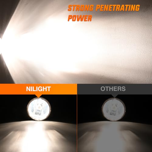 Image of Nilight Fog Lights Assembly Compatible with 2007 2008 2009 Jeep Wrangler | 2005-2008 Dodge Magnum 2009 Journey 2006-2010 Chrysler PT Cruiser 2005-2010 300 Touring Models Smoke Lens