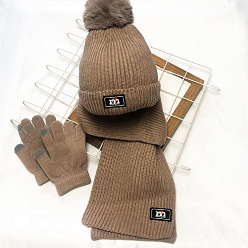Gorro invierno niños de punto con bufanda guantes accesorios 3-8 años 6