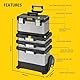 STANLEY FATMAX Rolling Workshop, 4-in-1-Geräte einschließlich abnehmbarer Werkzeugbox, strapazierfähiges Metall und Kunststoff, mobile Workstation, 1-95-622