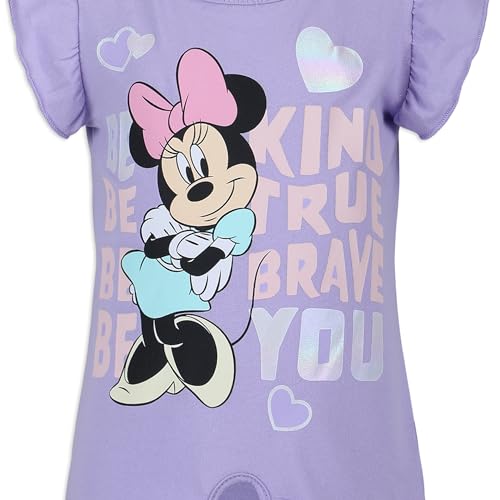 Image of Disney Minnie Mouse Girls Short Sleeve T-Shirt, Tank Top, and Shorts 3 Piece Set for Toddlers and Big Kids