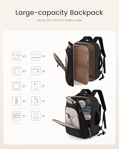 Image of LOVEVOOK 40L Travel Backpack for Women & Men, Airline Approved Carry On Bag