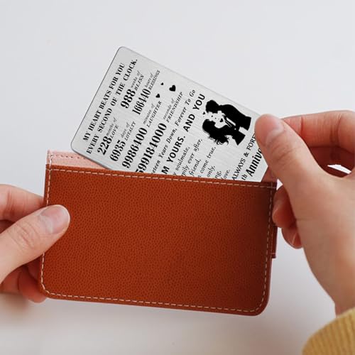 LGQDYMZ 19th Wedding Anniversary Card Gifts - 19 Years Happy Anniversary Romantic Gifts for Him Her - 19 Years Wedding Wallet Card Presents for Husband Wife