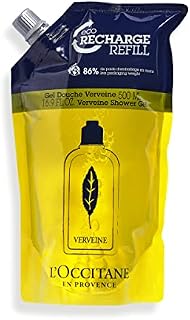 L'OCCITANE Verbena Shower Gel Eco Refill 500 ml, Luxury Moisturising Body Wash for Women & Men, Invigorating & Refreshing, Organic Verbena Extract, Vegan Formula