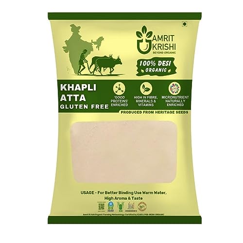 Amrit Krishi Organic Khapli Atta 1Kg - Gluten-Free, High Fibre, Rich in Protein & Micronutrients, 100% Heritage Desi Wheat Flour (B0CCJKTZ96) Amazon Price History, Amazon Price Tracker