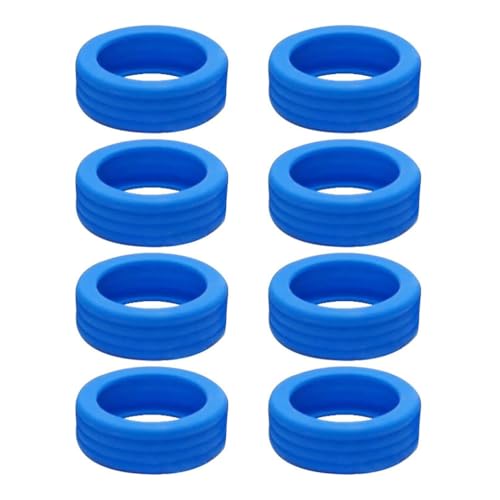 Zymoplas Cubiertas de rueda de equipaje de silicona, artesanía exquisita, 8 piezas, para decoración mejorada de equipaje, Gel de sílice hecho con silicona, azul
