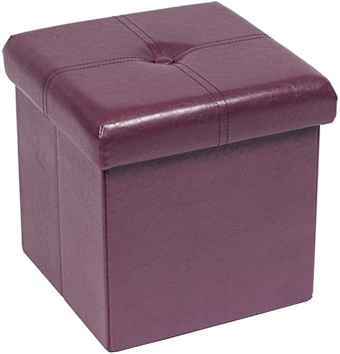 Repose-pieds cube pliable boîte de rangement jouets noire