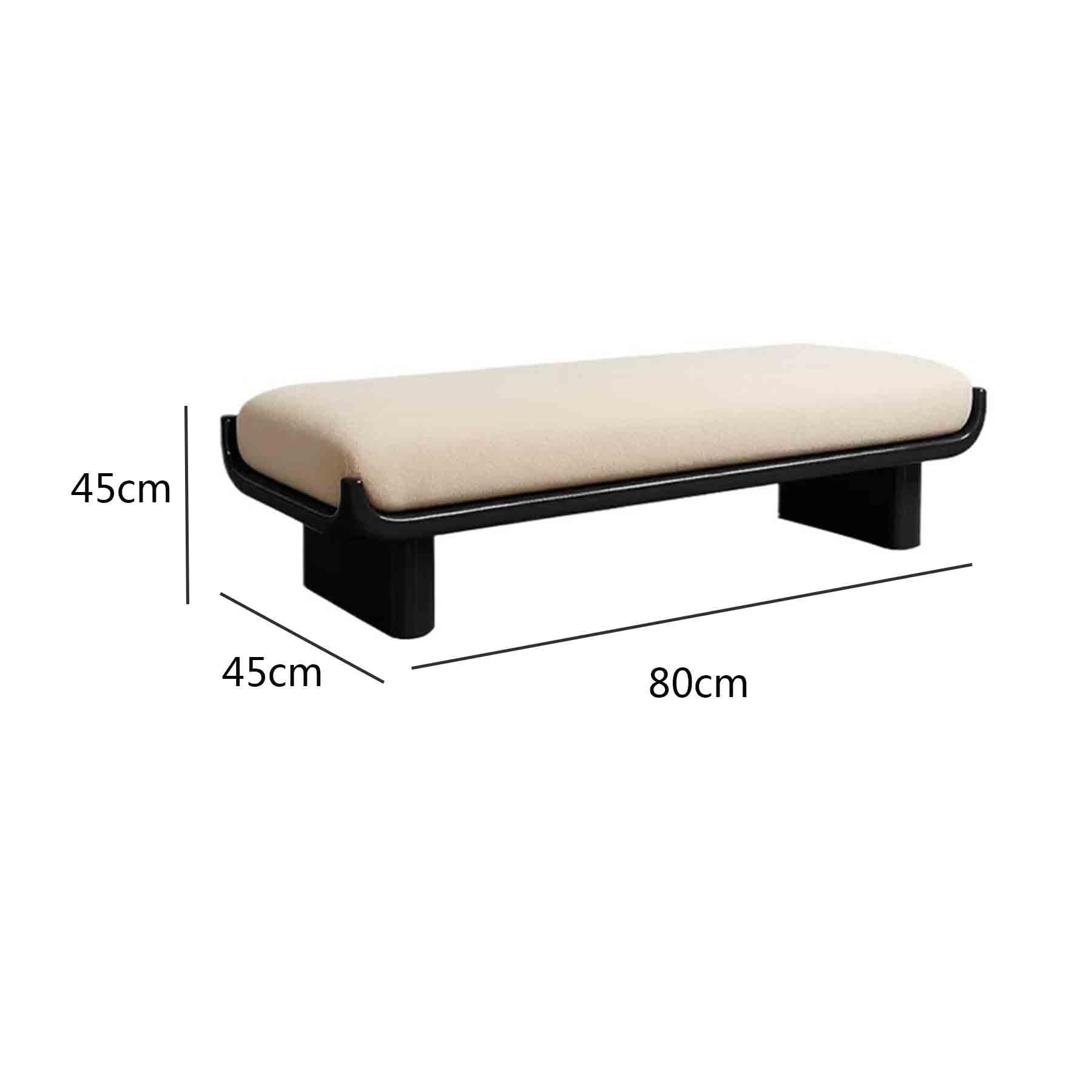 Moderne Banc Long en Bois et Tissu for se Changer, à Utiliser au Salon ou Pied du lit Bancs Bout de lit(XS)