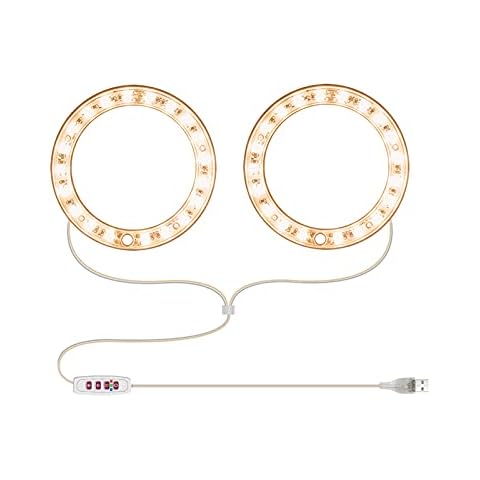 SDlamp IP20 Waterproof 20 LEDs Full Spectrum Plant Grow Light USB Ring Lamp Cover