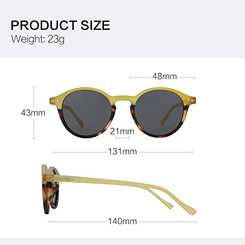 Image of ZENOTTIC Polarized Round Sunglasses, Stylish Sunglasses for Men and Women Retro Classic, Multi-Style Selection