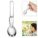 Xoeryoy Spork Camping Cutlery Folding Fork Spoon 2 in 1 Outdoor Travel Tableware for Hiking Picnic Trekking Indoor