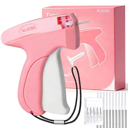 Tagging Gun for Clothing, Stitch Quick Clothing Fixer, Handheld Quick Clothing Fixer, Jeans, Curtains, Price Label and DIY Projects, Includes 1,000 Black Fasteners & 1,000 White Fasteners & 6 Needles