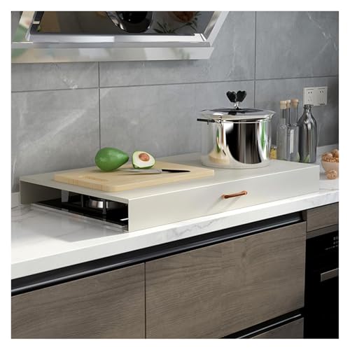 JYHHCYS Tapa encimera Gas Funda Protectora Grande para Estufa De Gas 32x20, Organizador De Cocina para Cocinas De Gas Y Eléctricas Que Amplía El Espacio De La Cocina(White,80x50x7cm/32x20x2.7in)