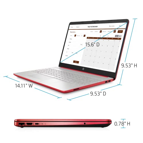 Hp 15 Laptop, 15.6" Hd Screen, Intel Pentium Silver N5030 Processor, 8Gb Ram, 512Gb Sata Ssd, Webcam, Media Card Reader, Rj45, Hdmi, Wi-Fi, Windows 11 Home, Scarlet Red, Kke Accessories #TOP5