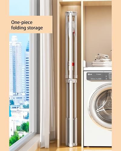 Séchoir à linge peu encombrant pour petits espaces avec mât réglable
