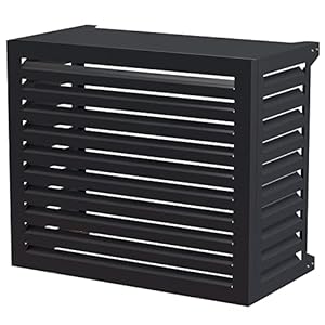 Idea Mower Cubierta de Aire Acondicionado Cover Clima Blade – Pantalla de privacidad para Exteriores – en Aluminio Compuesto (Antracita, Small)