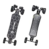 RALDEY AT-V3S All Terrain Electric Skateboard Off Road Longboard with Wireless Remote 29MPH Top Speed 3000W Dual Belt Motors Suitable for Adults,Teens and Fashionista