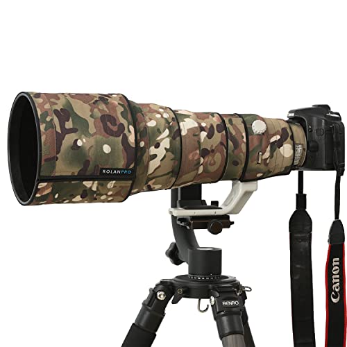 OLEKURTキャノン レンズ コート防水材質レンズ保護カバーCanon EF 400mm F/2.8 L IS II USM 用望遠レンズ コート キャノン レンズ迷彩保護カバー 三層構造の生地でレンズをガード【色の番号:#防水材質-全地形迷彩】