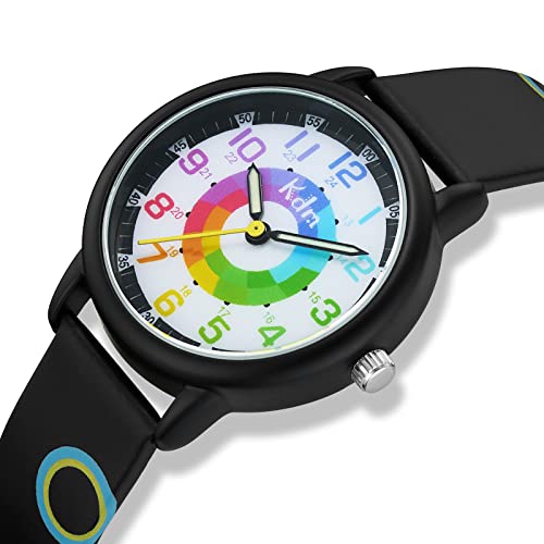 KDM-Kinderuhr-Maedchen-Jungen-Wasserdicht-Kinder-Uhr-3D-Niedlich-Cartoon-Uhr-Kinder-Maedchen-Zeit-Leder-Teaching-Handgelenk-Armbanduhr-kinderuhr-Analoge-Rosa-Kids-Watch