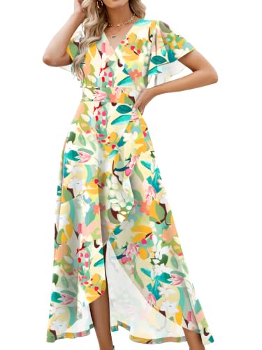 Image of ZZV Formal Dresses for Women Gowns Evening V Neck Wedding Guest Dresses