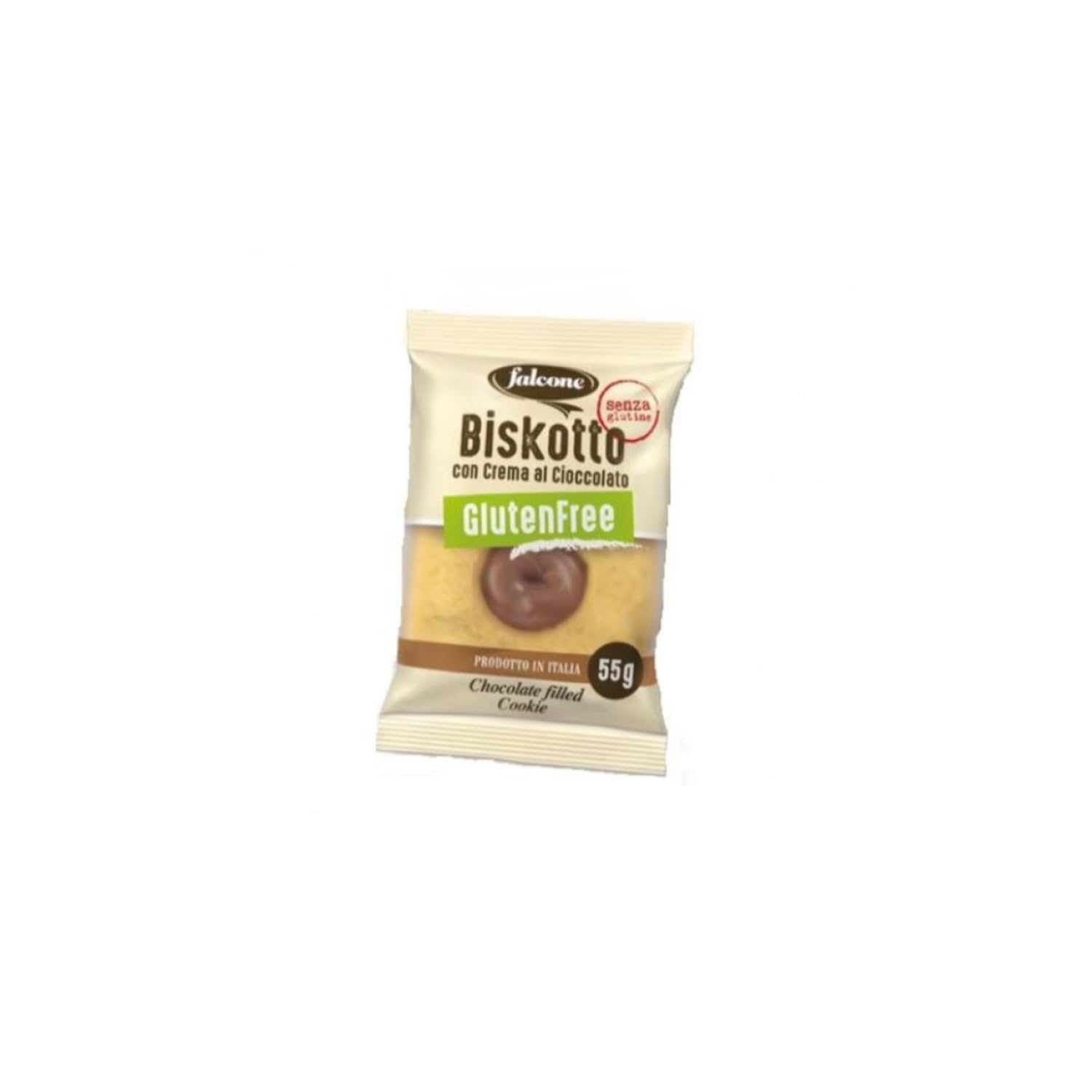 Falcone® | Biskotto® | Cofanetto di Biscotti Senza Glutine Assortiti | 24 Biscotti Gusti Cacao, Crema Latte, Ciliegia, Albicocca Senza Glutine - 1320 Gr