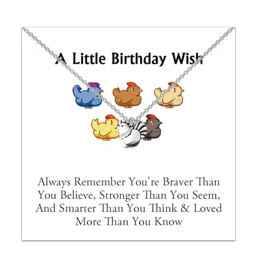 WUSUANED Animal Chicken Necklace Game Inspired Jewelry Hens Birthday Theme Gift Chicken Lover Gift
