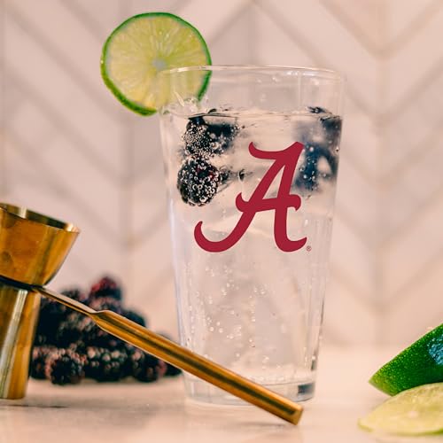 Image of Logo Brands NCAA 16 oz Pint Glass - Durable Glass With Bold Team Color- Chip-Resistant Rim Drinkware For Fans, Tailgates, Home Bars & Everyday Use