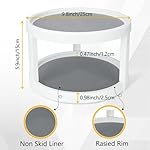 Lazy Susan Organizer, 2 Tier Non Skid Spice Rack Turntable,360 Degree Rotating Seasoning Organizer, 10-Inch Spinning Organizer for Pantry Cabinet, Kitchen, Countertop, Vanity Display Stand - Image 3