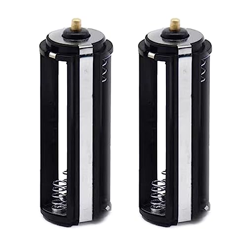 Pjeghbvop Battery Holder Storage for Case- for 1.5V Batteries Flashlight Torch Battery Adapter Box 2pcs Battery Converter Adapter Black Battery Holder for 1.5V Batteries FlashlightTorch