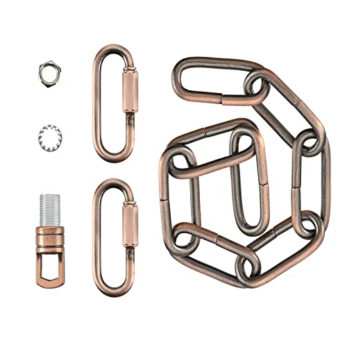 Image of Aspen Creative 21119-01,Steel 1 Feet Heavy Duty Chain & Quick Link Connector for Hanging Up Maximum Weight 120 Pounds-Lighting Fixture /Swag Light /Plant in Bronze.6 Gauge., Copper