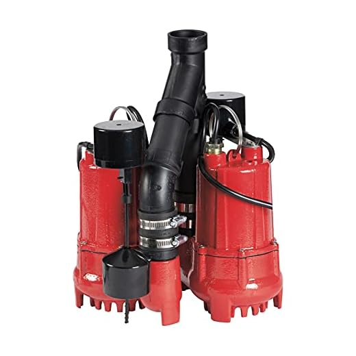Red Lion 14942771 Dual Automatic Cast Iron Sump Pump System with 10-Foot Power Cord