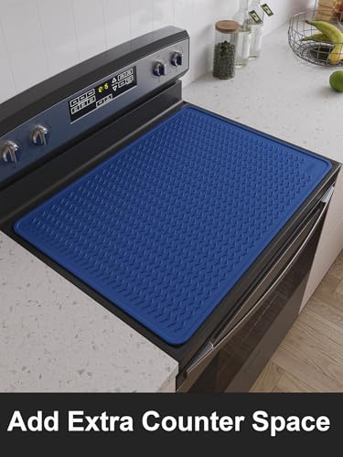 Stove Top Covers for Electric Stove, Food Grade Heavy Duty Silicone Glass Stove Top Cover Protector, Induction Cooktop Protector, Heat Resistant Range Ceramic Stove Top Covers Mat, Oven Cover