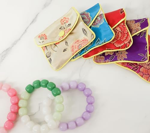 OceeK Travel Jewelry Case and Organizer,Jewelry Silk Purse Pouch Gift Case,for Women Teen Girl Gifts,Color,12 Pack3