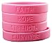 Tytroy (144 Piece) Pink Breast Cancer Awareness Faith Hope Ribbon Strength Survivor Bracelet
