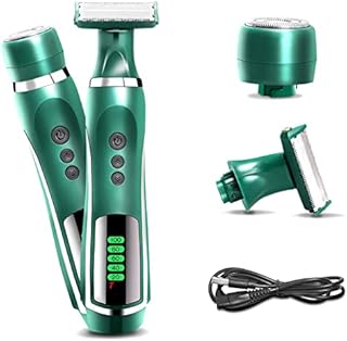 Electric Shaver for Women, Cordless Women Razor Rechargeable Bikini Trimmer for Pubic Hair with 3 Heads & Trimming Combs for Legs Arms Underarms Bikini Area Wet & Dry Use