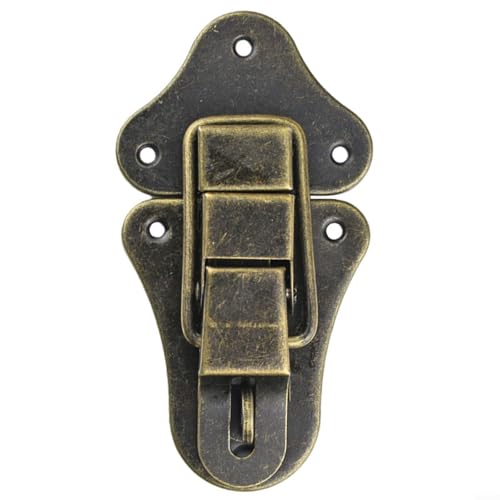 Caja de madera con cierres de hierro para caja de joyería y seguro para maleta, sistema de bloqueo de cerrojo