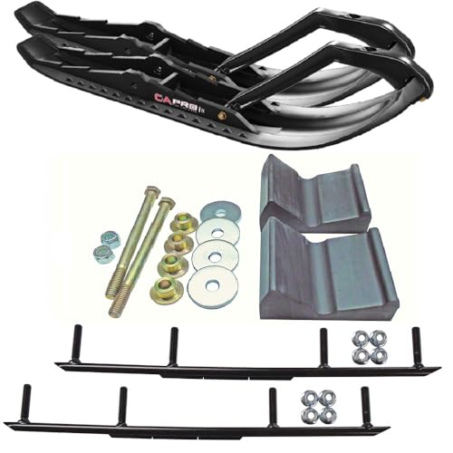 C&A Pro Black TMX Snowmobile Skis w/ 4