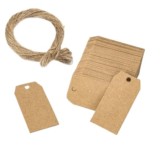 Étiquettes en papier Kraft marron pour décoration de mariage et fête bohème