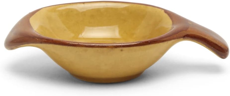 The Madhubani Tales Handpainted Ceramic Serving Chutney Bowls & Pickle Bowls (Set of 2) - Small Dip Bowl Set for Kitchen Ketchup Sauce Bowl Ceramic Katoris Chip and Dip Set