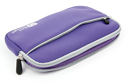 DURAGADGET Purple Water Resistant Cover w/Front Storage & Twin Zip - Compatible with Blaze Gear Sega Master System LCD Handheld