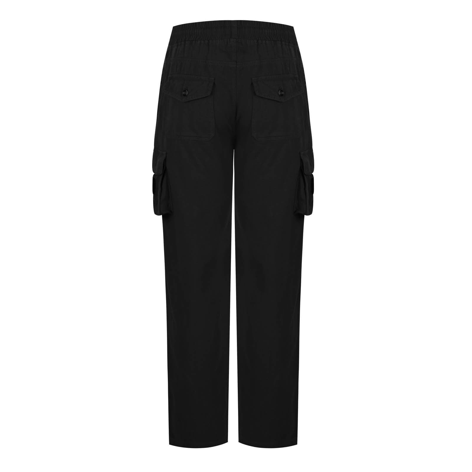 Cargohose Herren Baggy Stretch Outdoorhose Gerades Bein Trekkinghose Lang Wanderhose Sportlich Funktionshose Outdoor Freizeithose Streetwear Arbeitshosen Männer Hosen mit Gummizug Einsatzhose