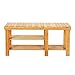 sogesfurniture Banco Zapatero de bambú, Estantería Organizador para Zapatos con 3 estantes, Ideal para Entrada, Baño, Sala de Estar, Pasillo, 90x28x45 cm, BHEU-HXD-A90XZ