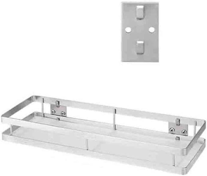 YJDQSpice Rack,Wall-Mounted Stainless Steel Heightening Fence Storage Rack,Suitable for Kitchen Cupboard,Punch Free Installation Widening/A / 25x12.5x7cm