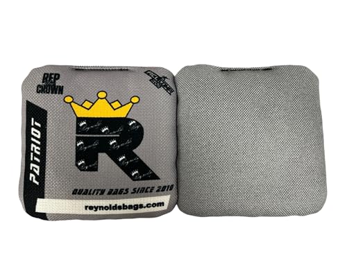 Patriot - Reynolds Cornhole Bags - ACL Approved - AS SEEN ON ESPN - Professional Cornhole Bags (Grey)