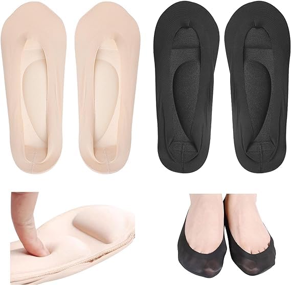 NALACALSock with Arch Support for Women, Arch Support Cushioned Insert Brace 3d Cushion Walking Fit Insoles for Plantar Fasciitis Flat Feet Overpronation Heel Pain 2 Pairs