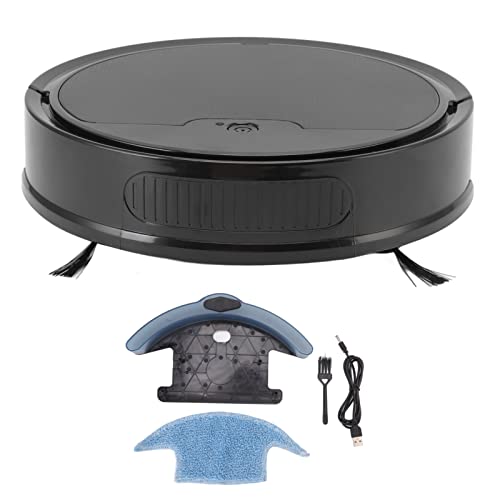 Fockety Robot Vacuum, 2000Pa Strong Suction Quiet Slim Robotic Vacuum Cleaner with APP Control & 80 Mins Runtime, Smart 2 in 1 Vacuum and Mop, Ideal for Pet Hair, Carpet, Hard Floor (Black)