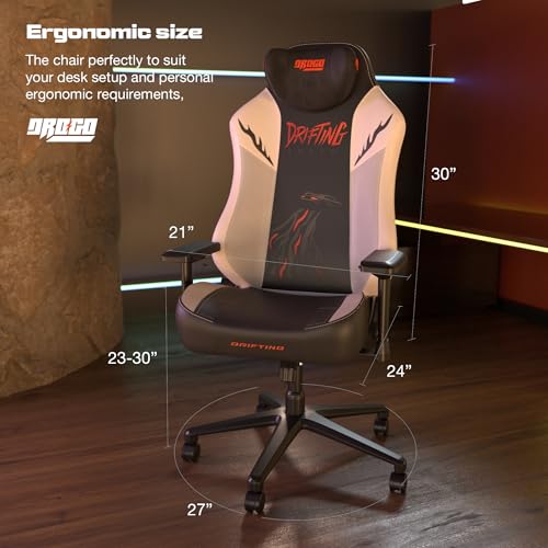 DROGO Drift Ergonomic Gaming Chair with Premium Leatherette, 4D Armrest, Recline | Multifunctional Computer Home Office Chair with Magnetic Memory... - Image 3
