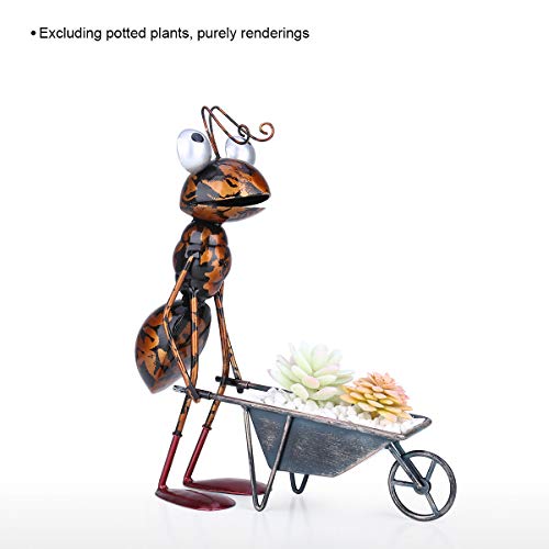 Tooarts Metal Ant Garden Decor Sculpture Home Patio Lawn Yard Indoor Outdoor Statue Ornament With Removable Bucket #TOP1