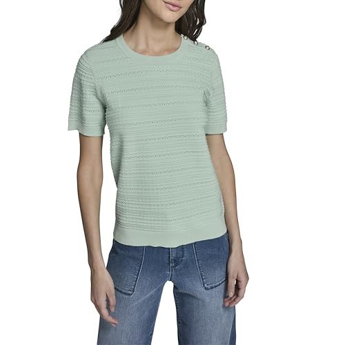 KARL LAGERFELD Paris Women's Classic Bright Trendy Sweater, Fresh Mint,