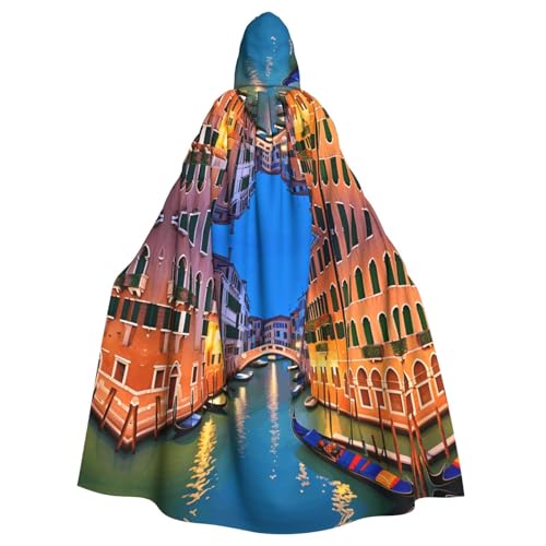Veste à capuche Venice Night longue cape unisexe contre les costumes inconfortables
